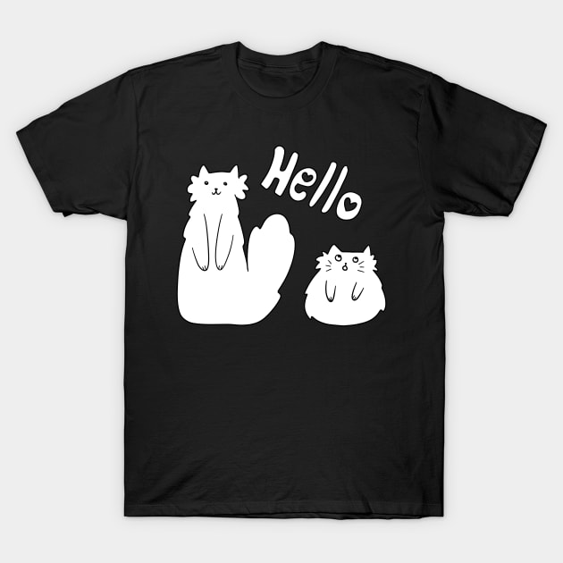 "Hello" Kitties T-Shirt by saradaboru